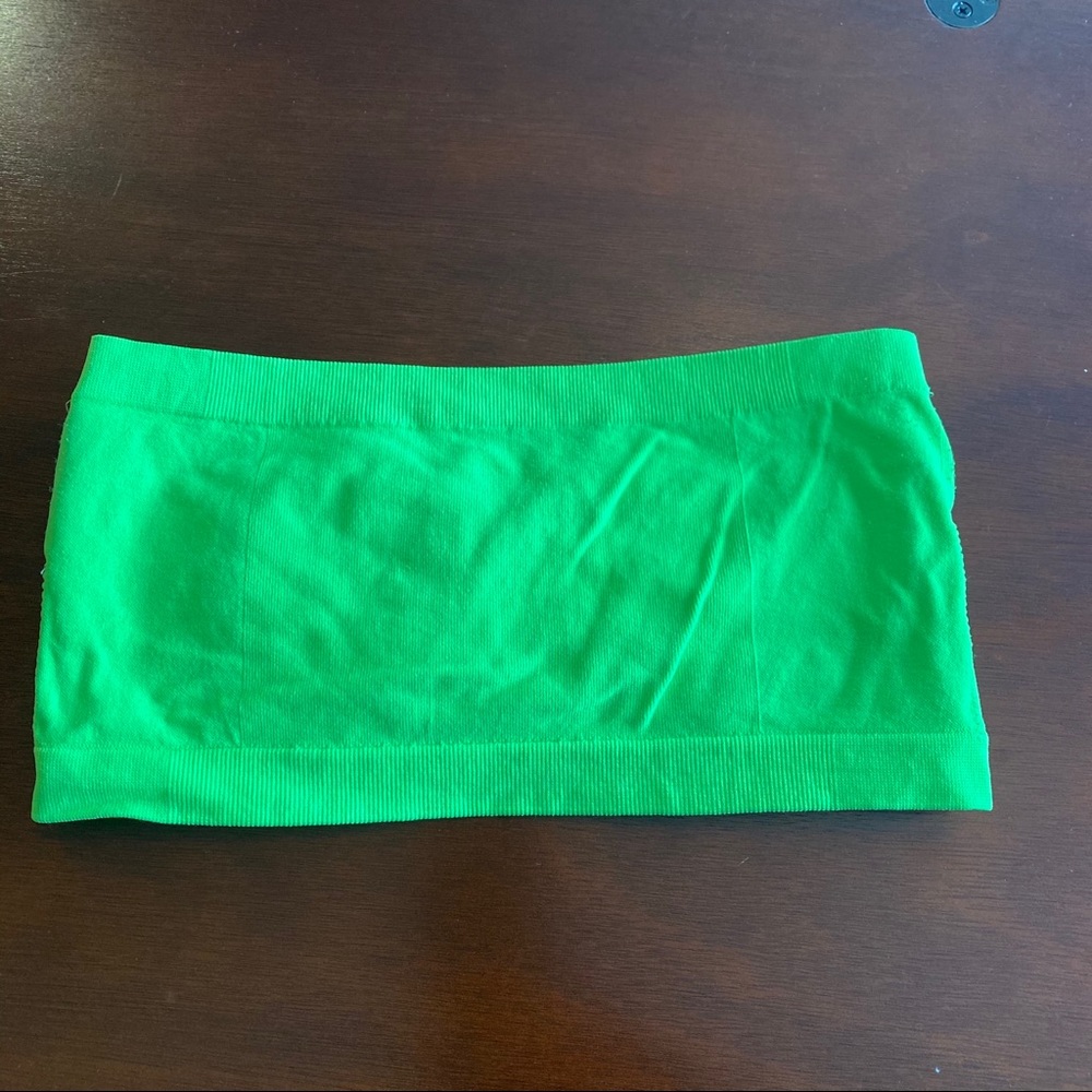 Neon green strapless bandeau bralette - Picture 4 of 4